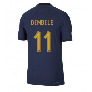 France Ousmane Dembele #11 Replica Home Stadium Shirt World Cup 2022 Short Sleeve